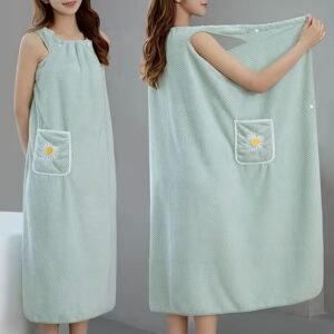 1pc Daisy Pattern Super Absorbent Wearable Bath Towel