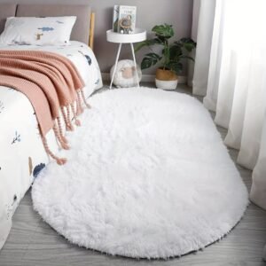 Oval Bedroom Bedside Carpet