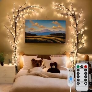 1pc 96LEDS Bendable Willow Vine Lights, White Birch Tree Light
