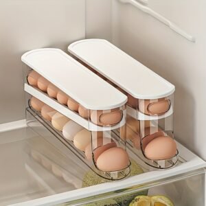 Adjustable Rolling Egg Holder for Refrigerator Door
