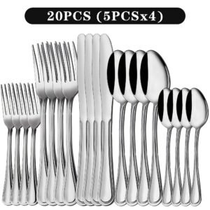 Stainless Steel Cutlery Set, 20pcs