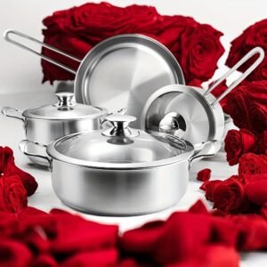Stainless Steel Pots And Pans Set, 7pcs/6pcs
