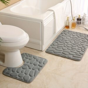 2pcs Set Soft Bath Mats
