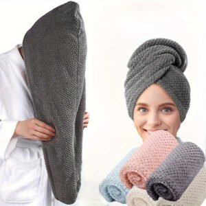 Quick-Dry Microfiber Hair Turban Towel