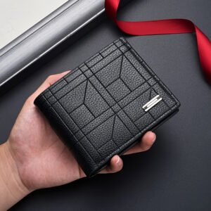 Men'S Elegant Faux Leather Slim Wallet