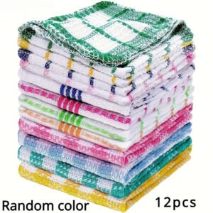 12pcs Space-Themed Absorbent Dish Towels